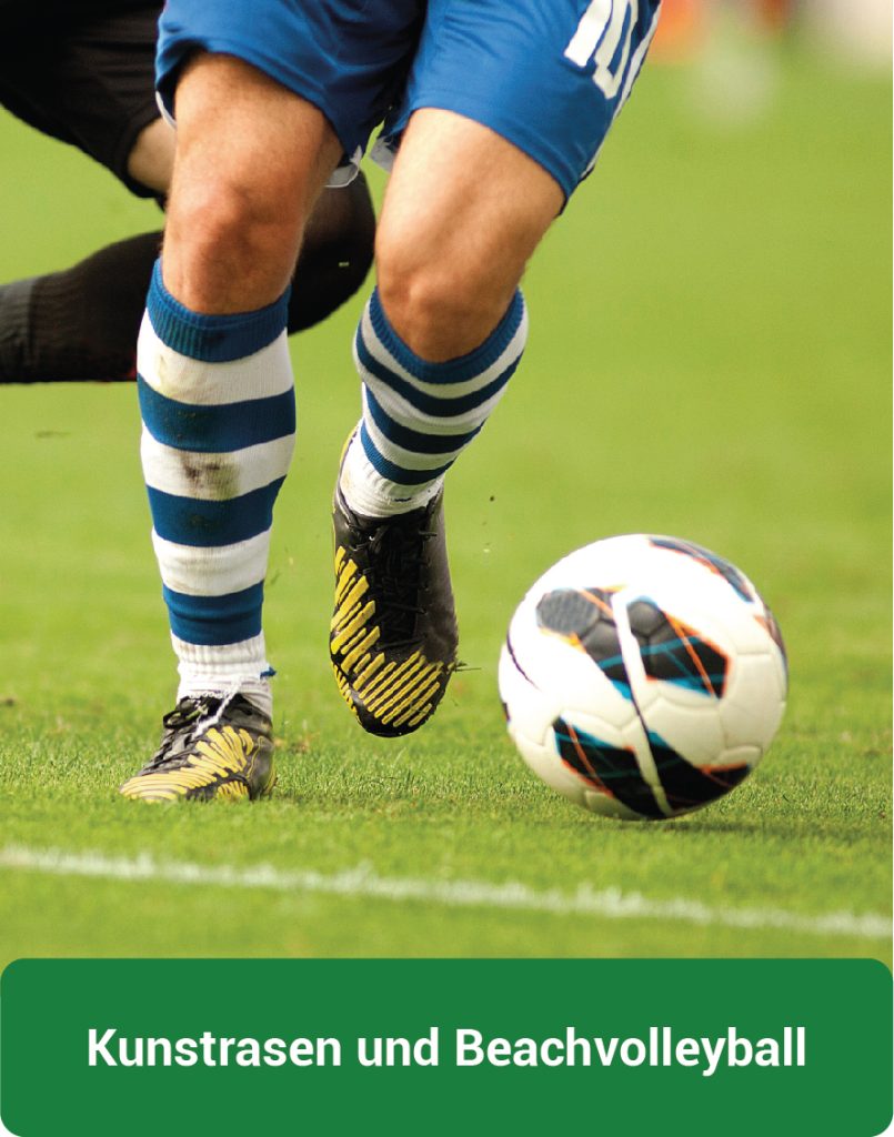 Kunstrasen-Sportfläche mit TTE® System als lastverteilender und entwässernder Unterbau.