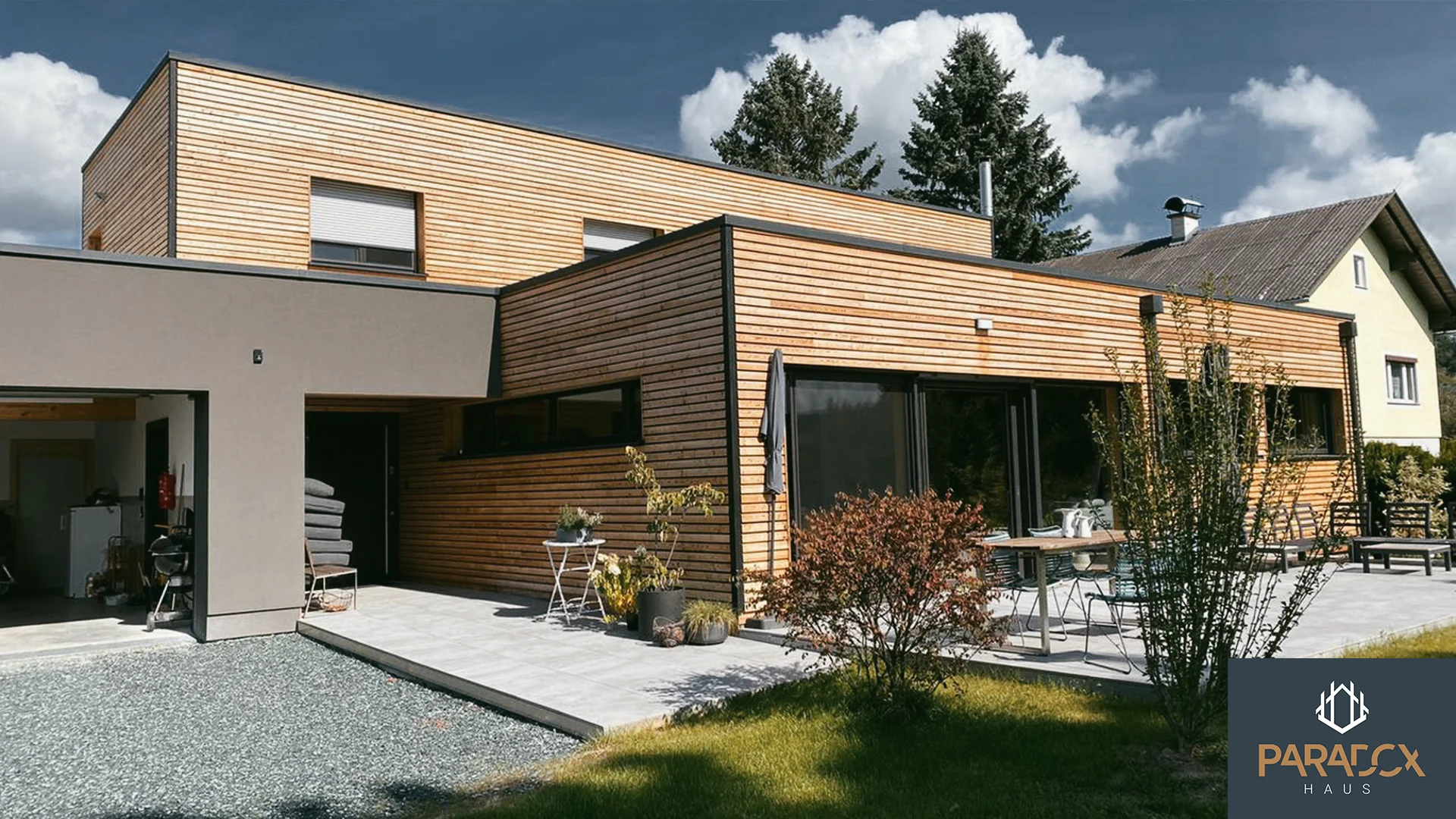 Modernes Einfamilienhaus in CLT-Bauweise in Wiesfleck