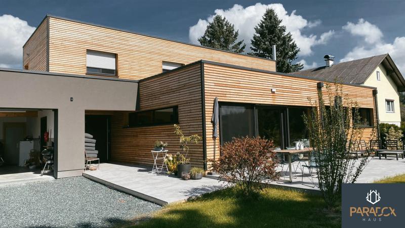 Modernes Einfamilienhaus in CLT-Bauweise in Wiesfleck