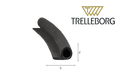 P-Dichtung 20 mm Breite, 100 m Länge, 12 mm Dicke – Bild 2